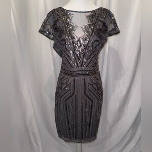 Verty Charcoal Sequin Mini Dress Party Dress Evening Wear